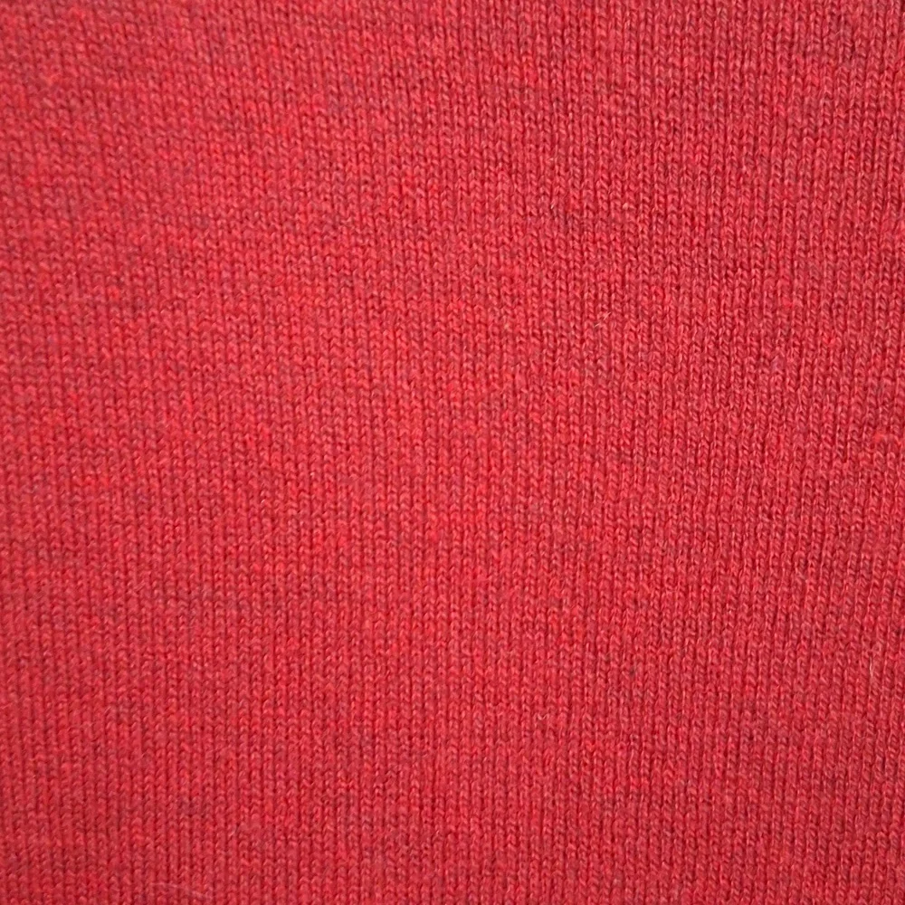 Paul Fredrick Cashmere/Silk Blend Red/Black Heathered Mockneck Sweater. Sz Med. - Picture 7 of 9